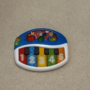 Vibrant Blue and Multicolor Kids Musical Piano